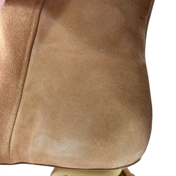 Cult Gaia NEW Zuri Knee High Boot in Camel Brown Gold Sculptural Heel Size 9 - Picture 13 of 14